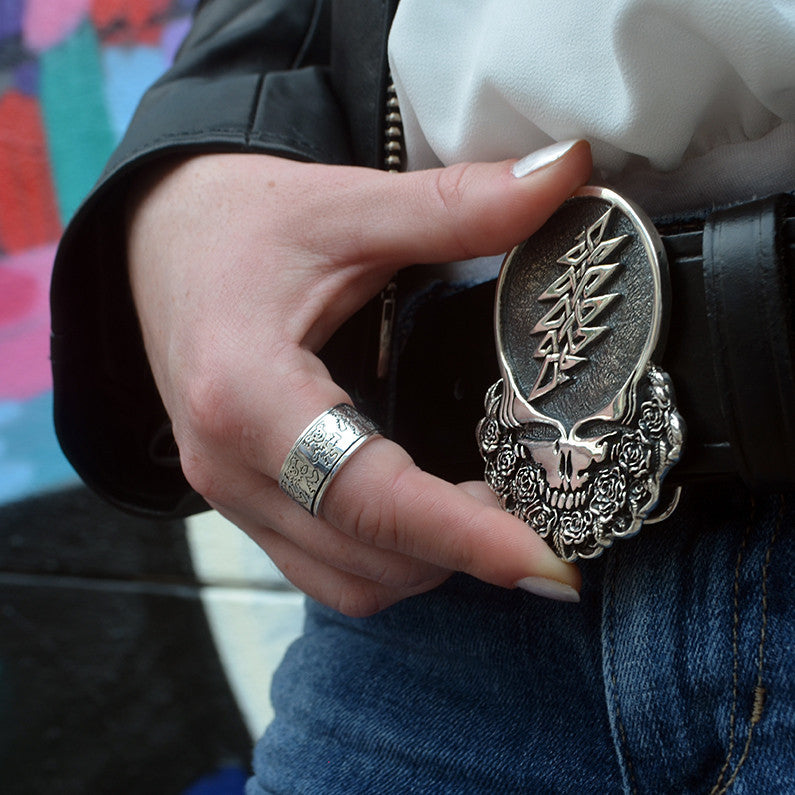 Limited Edition - Cornell '77 - Steal Your Face Sterling Silver Belt Buckle