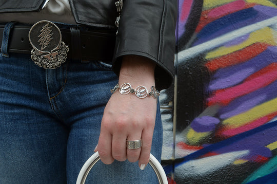 Steal Your Face Sterling Silver Statement Bracelet