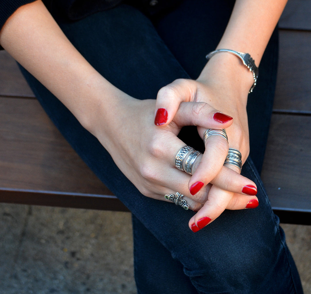 Nusantara Komodo Sterling Silver Spin Ring - Cynthia Gale New York Jewelry