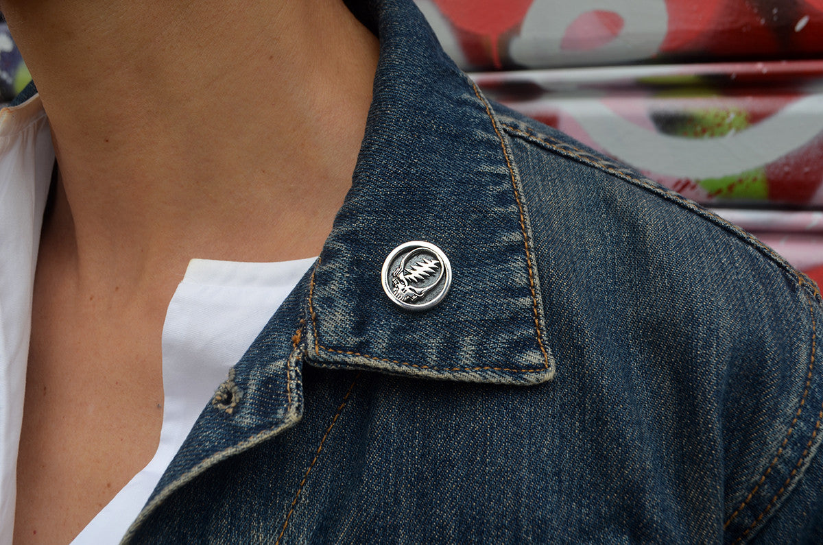 Steal Your Face Sterling Silver Pin