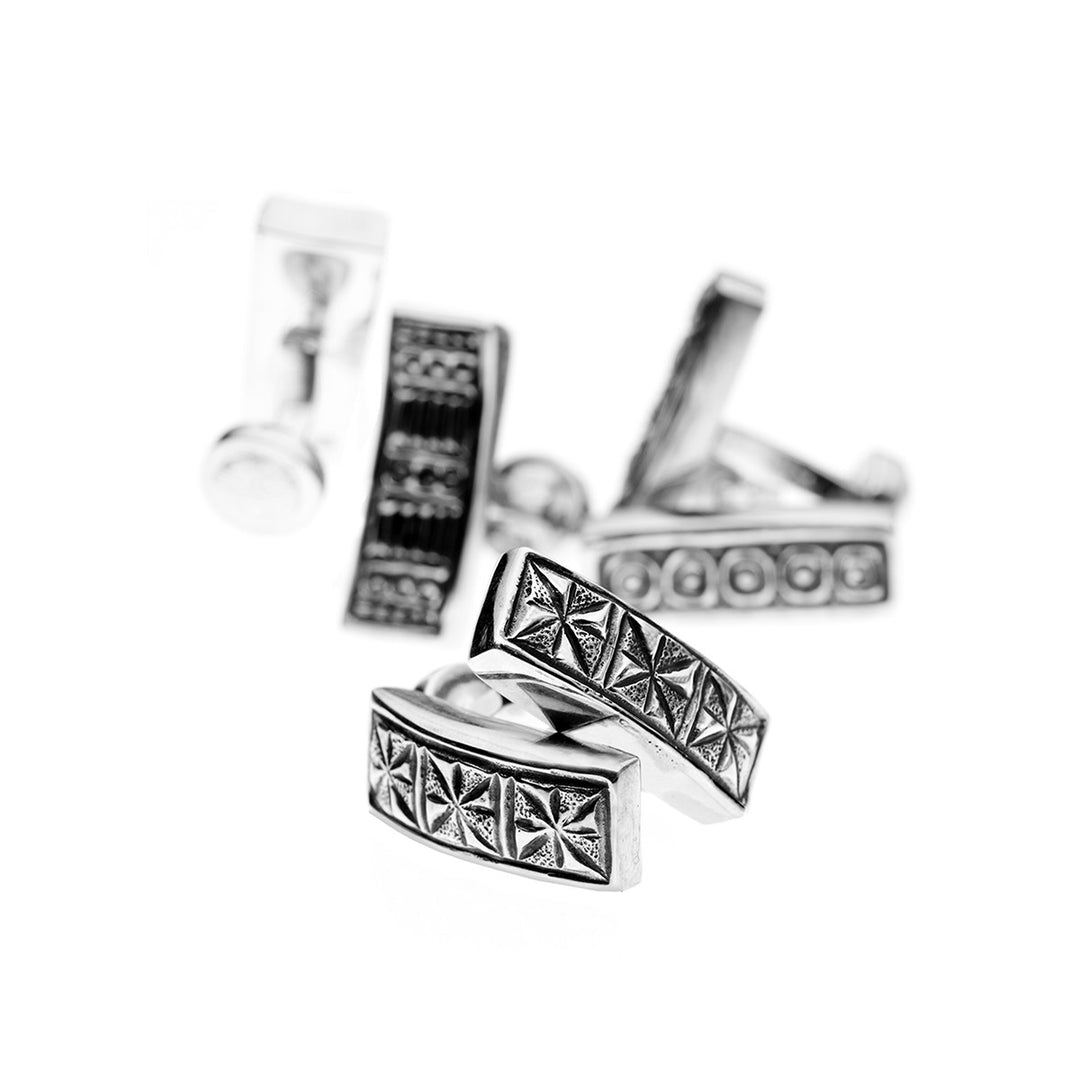 Wiener Werkstatte Pinwheel Cufflinks - Cynthia Gale New York Jewelry