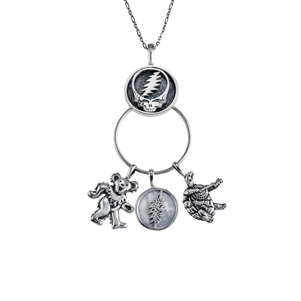 Limited Edition - Cornell '77 - Steal Your Face Sterling Silver Charm Catcher Necklace