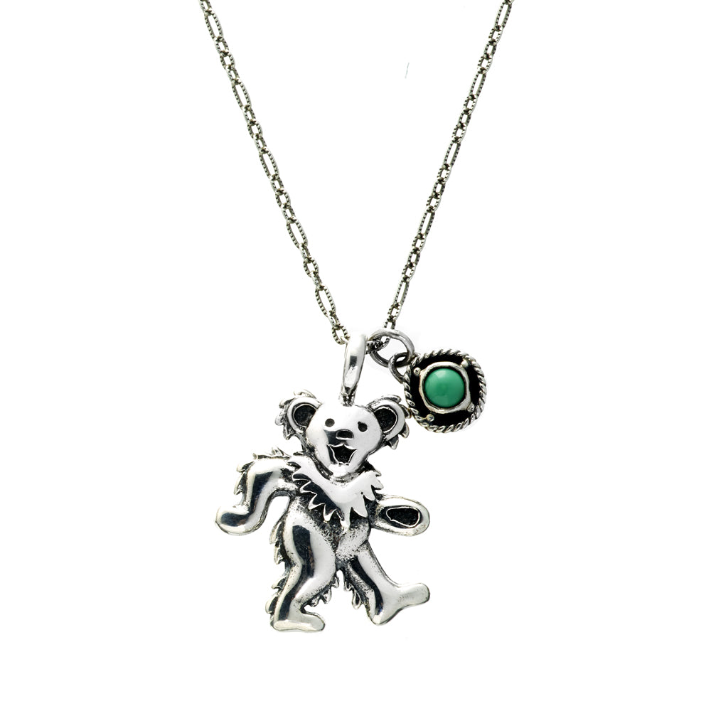 Birthstone Bear Necklaces Sterling Silver And Semi-precious Stones