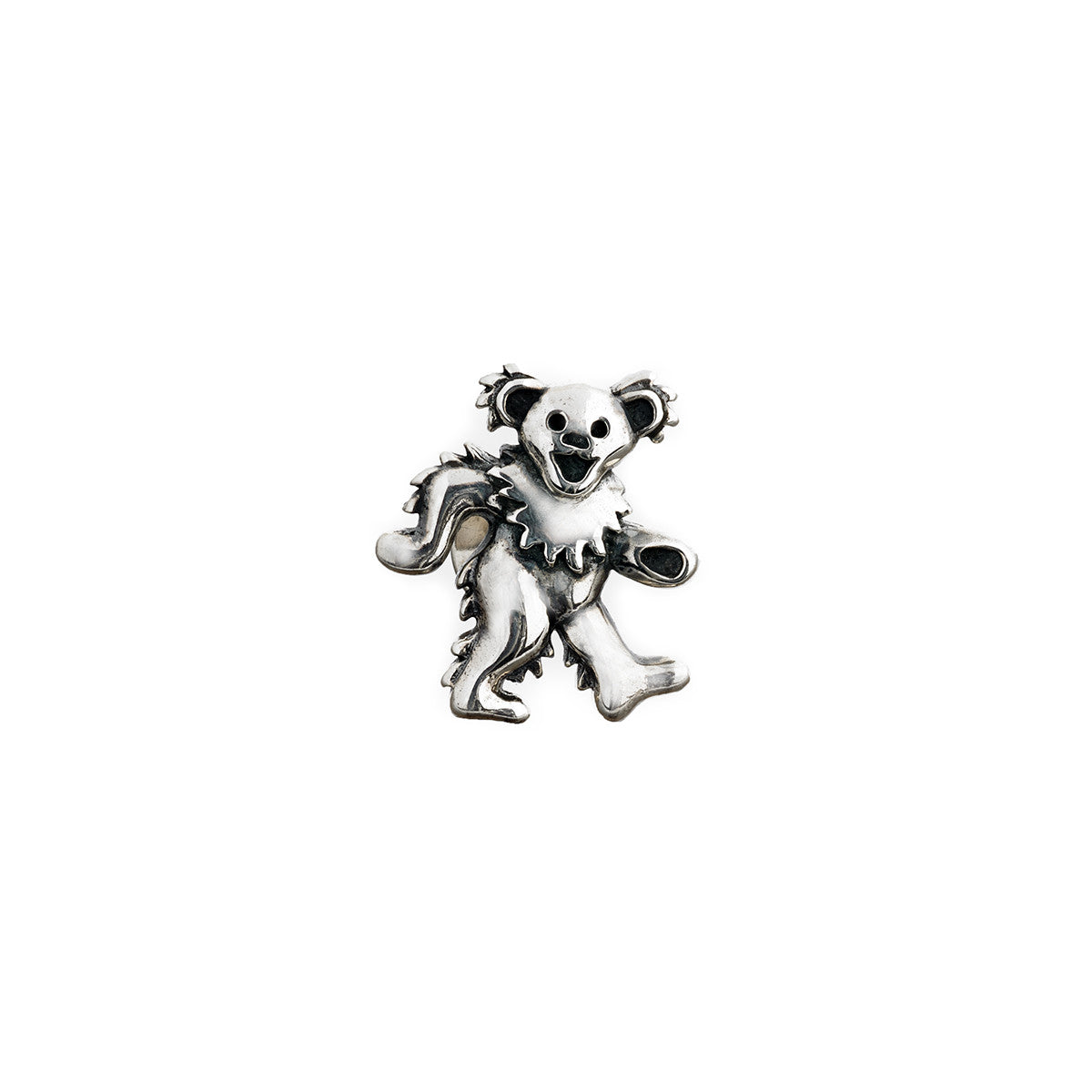 Dancing Bear Sterling Silver Pin