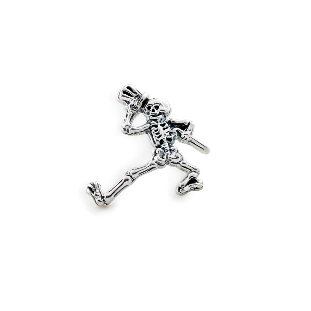 Dancing Skeletons Sterling Silver Pin