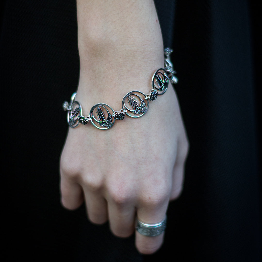 Steal Your Face Sterling Silver Bracelet - Cynthia Gale New York Jewelry