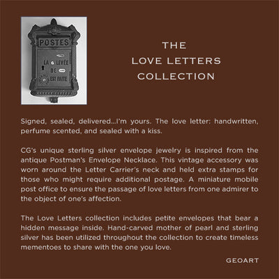 Love Letters Sterling Silver Pearl Envelope Necklace - Cynthia Gale New York Jewelry