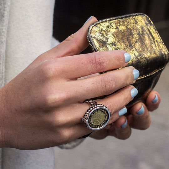 NYC MTA Token Sterling Silver Keepsake Ring - Cynthia Gale New York Jewelry