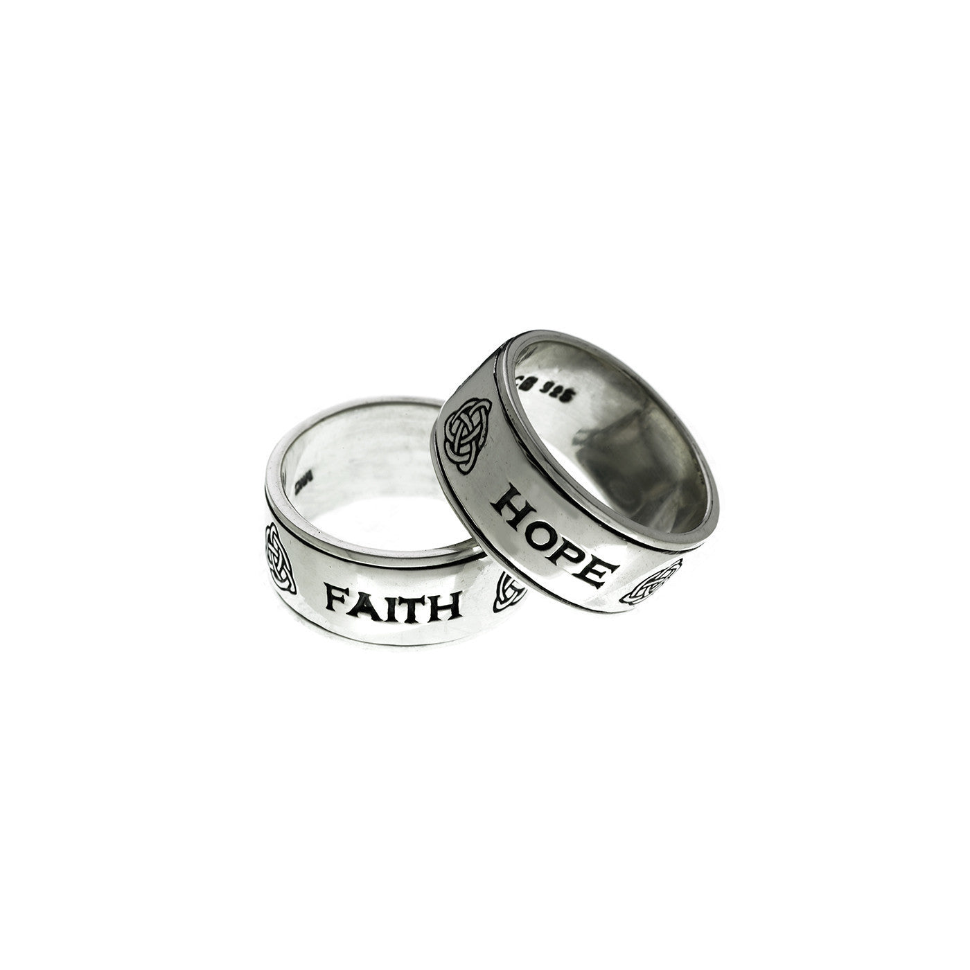 Love/Hope/Faith Sterling Silver Spinner Ring