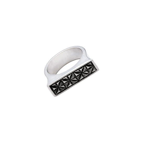 Wiener Werkstatte Pinwheel Stack Ring - Cynthia Gale New York Jewelry