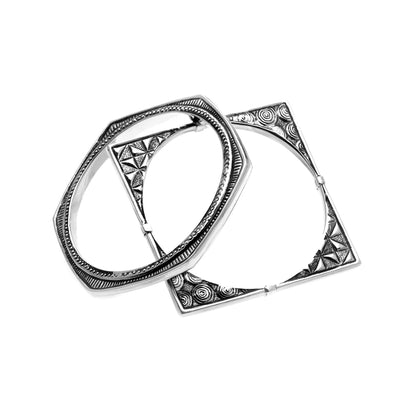 Wiener Werkstatte Hexagon & Square Bangles - Cynthia Gale New York Jewelry