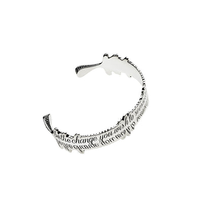Be The Change You Wish to See Sterling Silver Cuff - Cynthia Gale New York Jewelry