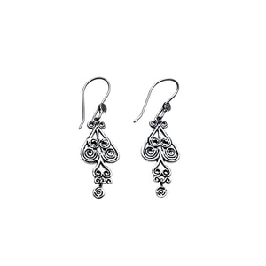 Barnes Metalwork Heart Sterling Silver Earrings - Cynthia Gale New York Jewelry
