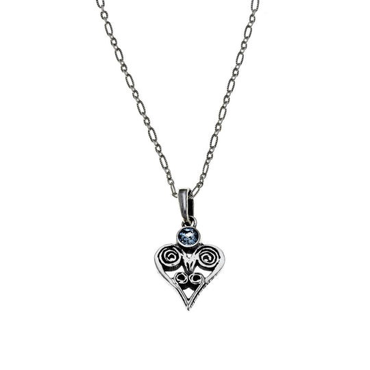 Barnes Metalwork Birthstone Sterling Silver Heart Charm - Cynthia Gale New York - 2