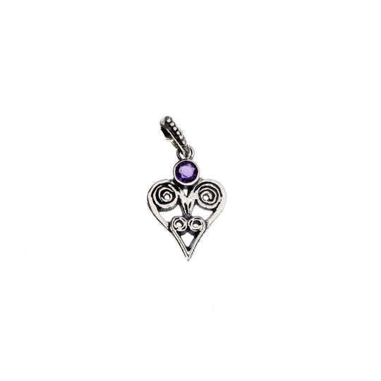 Barnes Metalwork Birthstone Sterling Silver Heart Charm - Cynthia Gale New York - 5