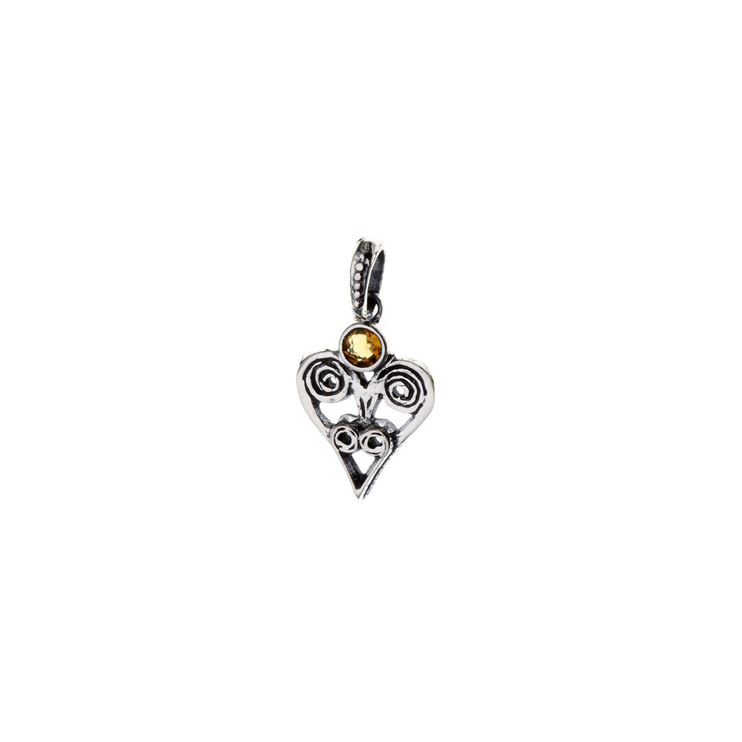 Barnes Metalwork Birthstone Sterling Silver Heart Charm - Cynthia Gale New York - 14
