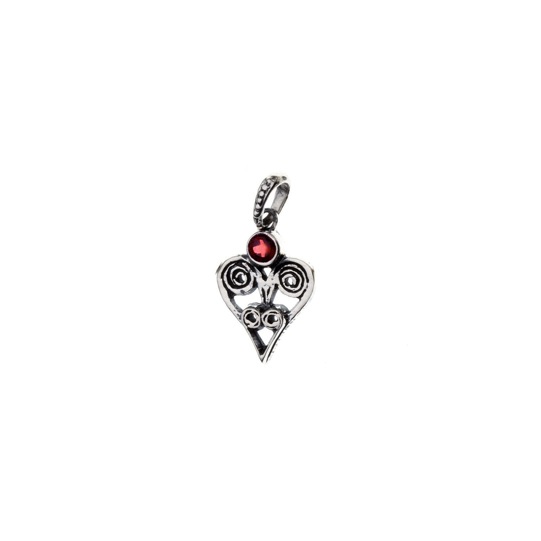 Barnes Metalwork Birthstone Sterling Silver Heart Charm - Cynthia Gale New York - 4