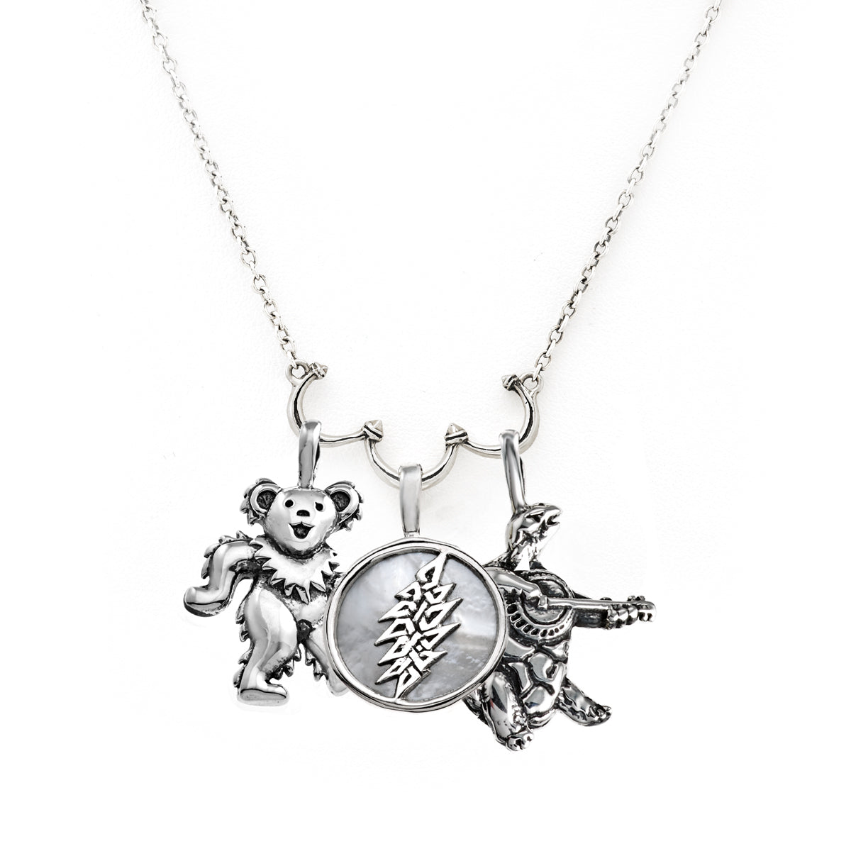 Grateful Dead Charm Collector Sterling Silver Necklace