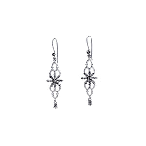 Dharmachakra Sterling Silver Mandalas Earring - Cynthia Gale New York Jewelry