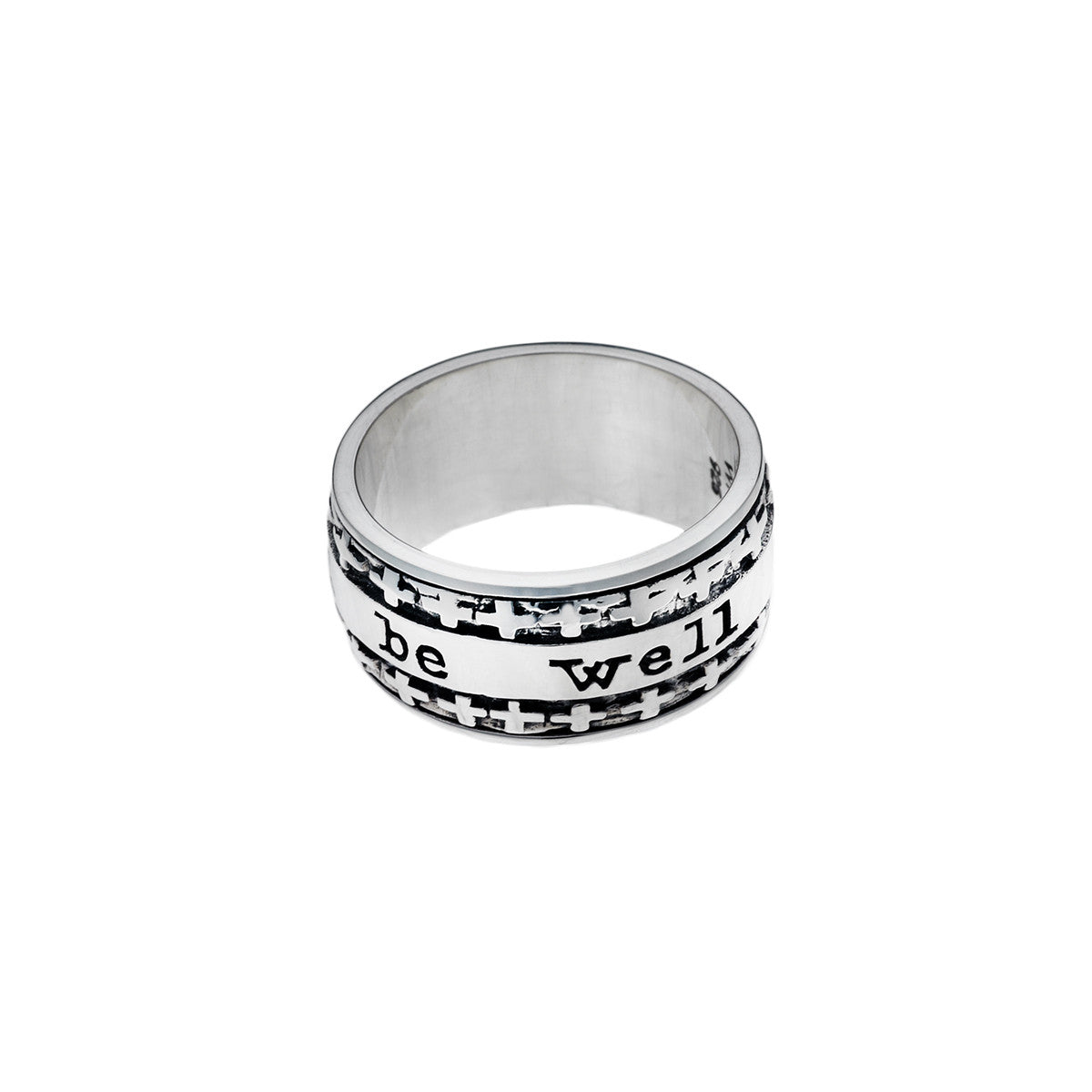 And All Shall Be Well Sterling Silver Spin Ring - Cynthia Gale New York Jewelry