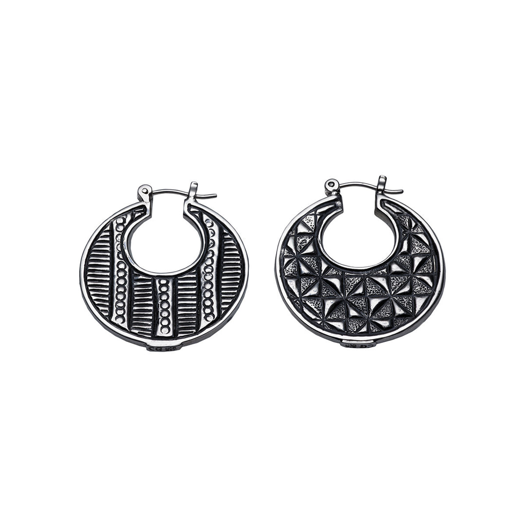 Wiener Werkstatte Reversible Hoop Earring - Cynthia Gale New York Jewelry