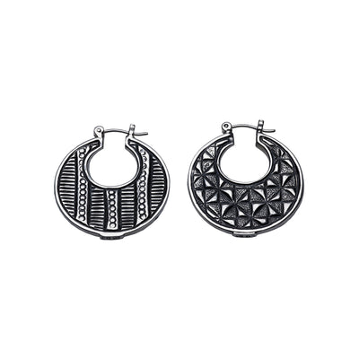 Wiener Werkstatte Reversible Hoop Earring - Cynthia Gale New York Jewelry