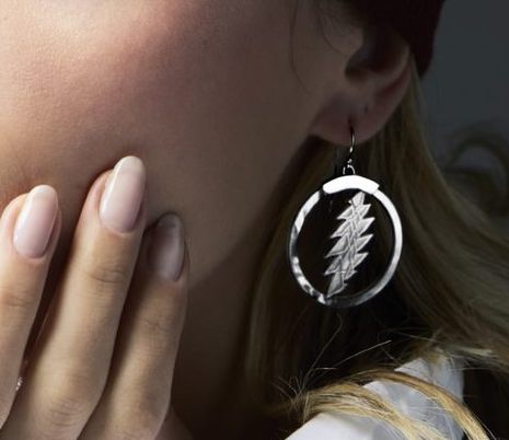 Sterling Silver Lightning Bolt Earring