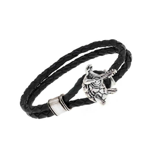 Terrapin Station Sterling Silver Leather Bracelet