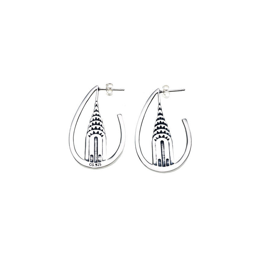 Chrysler Building Sterling Silver Earrings - Cynthia Gale New York - 1