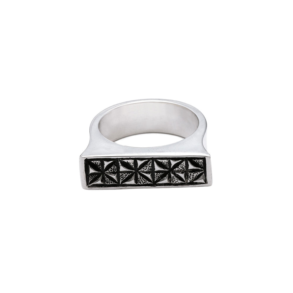 Wiener Werkstatte Pinwheel Stack Ring - Cynthia Gale New York Jewelry
