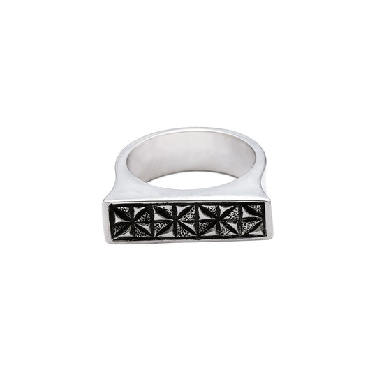 Wiener Werkstatte Pinwheel Stack Ring - Cynthia Gale New York Jewelry