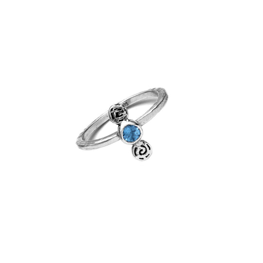 Barnes Metalwork Birthstone Sterling Silver Ring - Cynthia Gale New York - 3