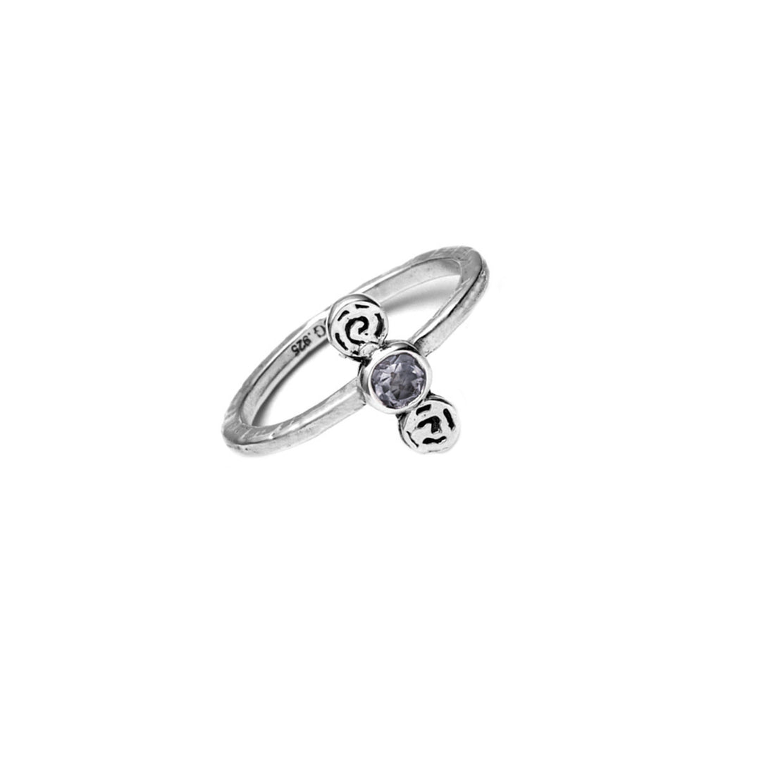 Barnes Metalwork Birthstone Sterling Silver Ring - Cynthia Gale New York - 4