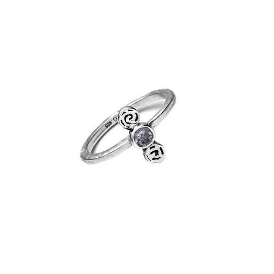 Barnes Metalwork Birthstone Sterling Silver Ring - Cynthia Gale New York - 4
