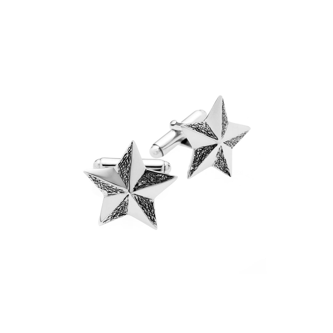 Rock Star Sterling Silver Cufflinks - Cynthia Gale New York - 1