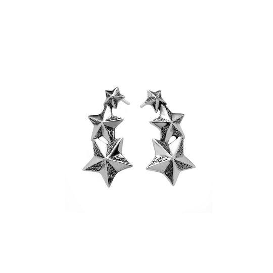 Rock Star Sterling Silver Drop Earring - Cynthia Gale New York - 1