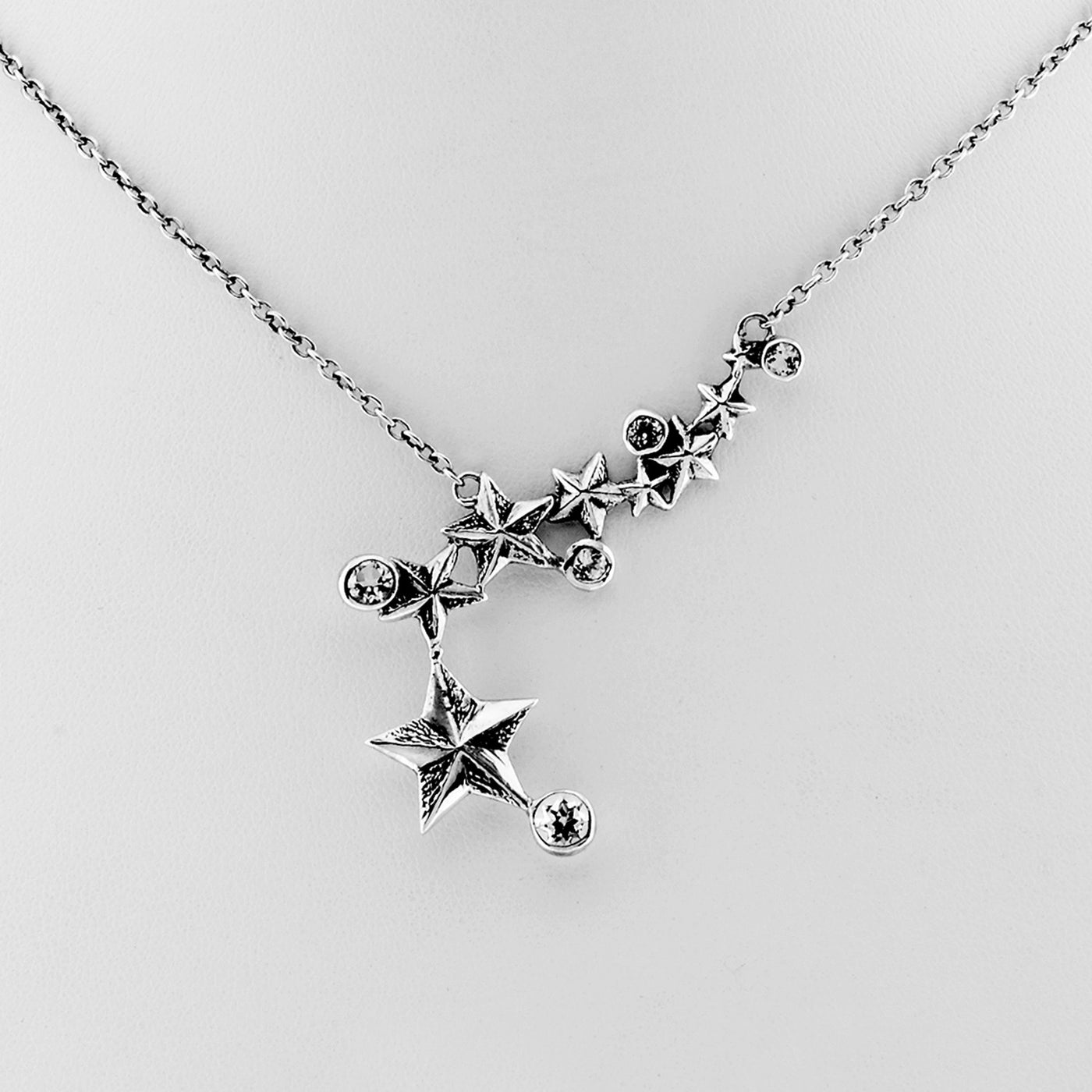 Rock Star Sterling Silver & White Topaz Necklace - Cynthia Gale New York - 2