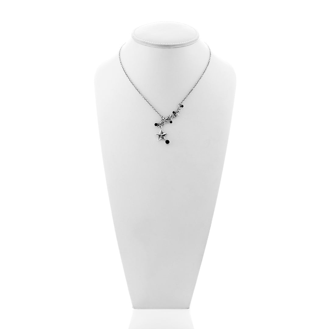 Rock Star Sterling Silver & Onyx Necklace - Cynthia Gale New York - 1